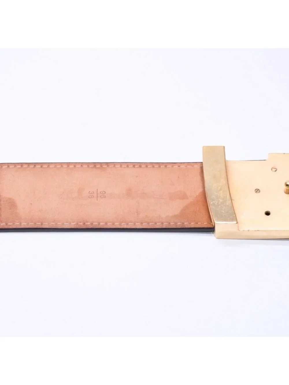 Louis Vuitton Sancouture Belt LV Monogram 38/95 Gold